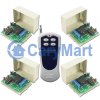 1 Transmitter Controls 4 Receivers - 4 Channels DC 6V 9V 12V 24V Input / Output Wireless Control System
