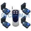 10A DC 6/9/12/24V RF Remote Control Switch---One Transmitter Controls 4 Receivers