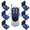 10A DC 6/9/12/24V Wireless Remote Control System---One Transmitter Controls 6 Receivers