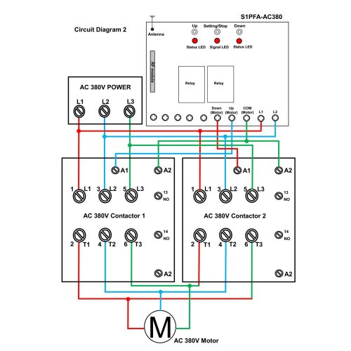 120V 220V 380V AC Motor Forward Reverse Wireless Remote Control Switch Winch Contactor Wiring Diagram CaryMart