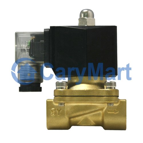 AC 110V G1/2" Brass Electric Solenoid Valve for Water waterproof Normally Closed 