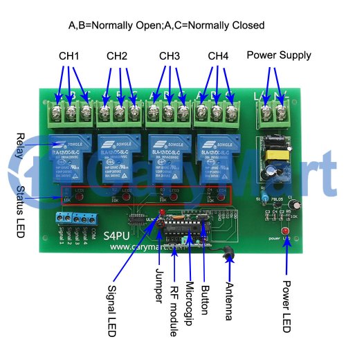 12 Volt Double-Pole Double-Throw Relay (DPDT)