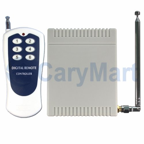 6CH Relay Wireless RF Remote Control Home Switch DC 12V Self-lock 2 Transmitters 